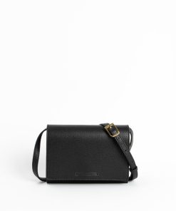 Borse A Tracolla Euterpe Studio | Isidora Mini Black Martellato